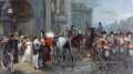 Convoqué à Waterloo Bruxelles l’aube de juin 16 1815 Robert Alexander Hillingford scènes de batailles historiques